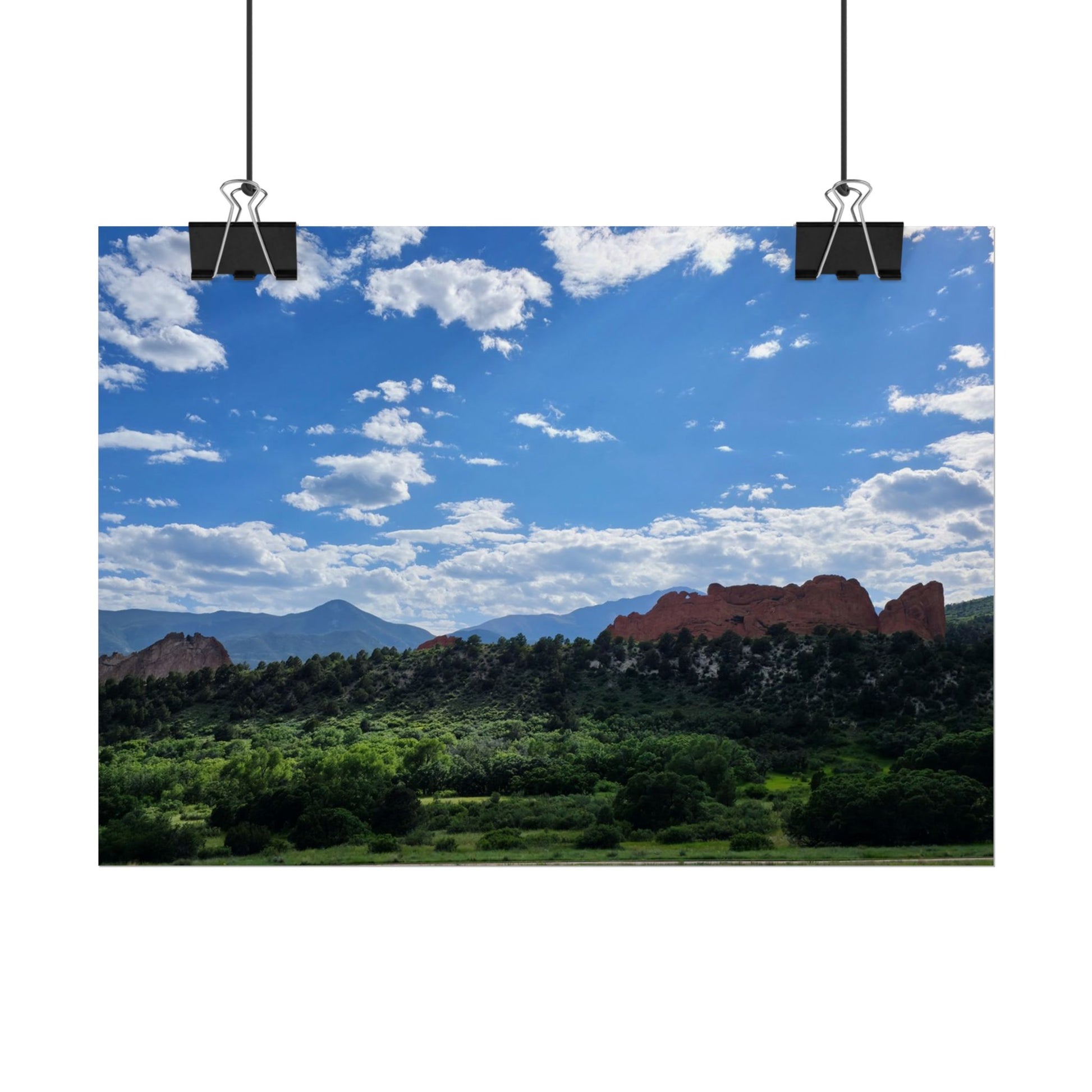 Garden of the God's vibrant Nature Rolled Posters, Vintage Wall Art, Home Decor, Gift for Nature Lovers, Outdoor Wall Art, Boho Decor