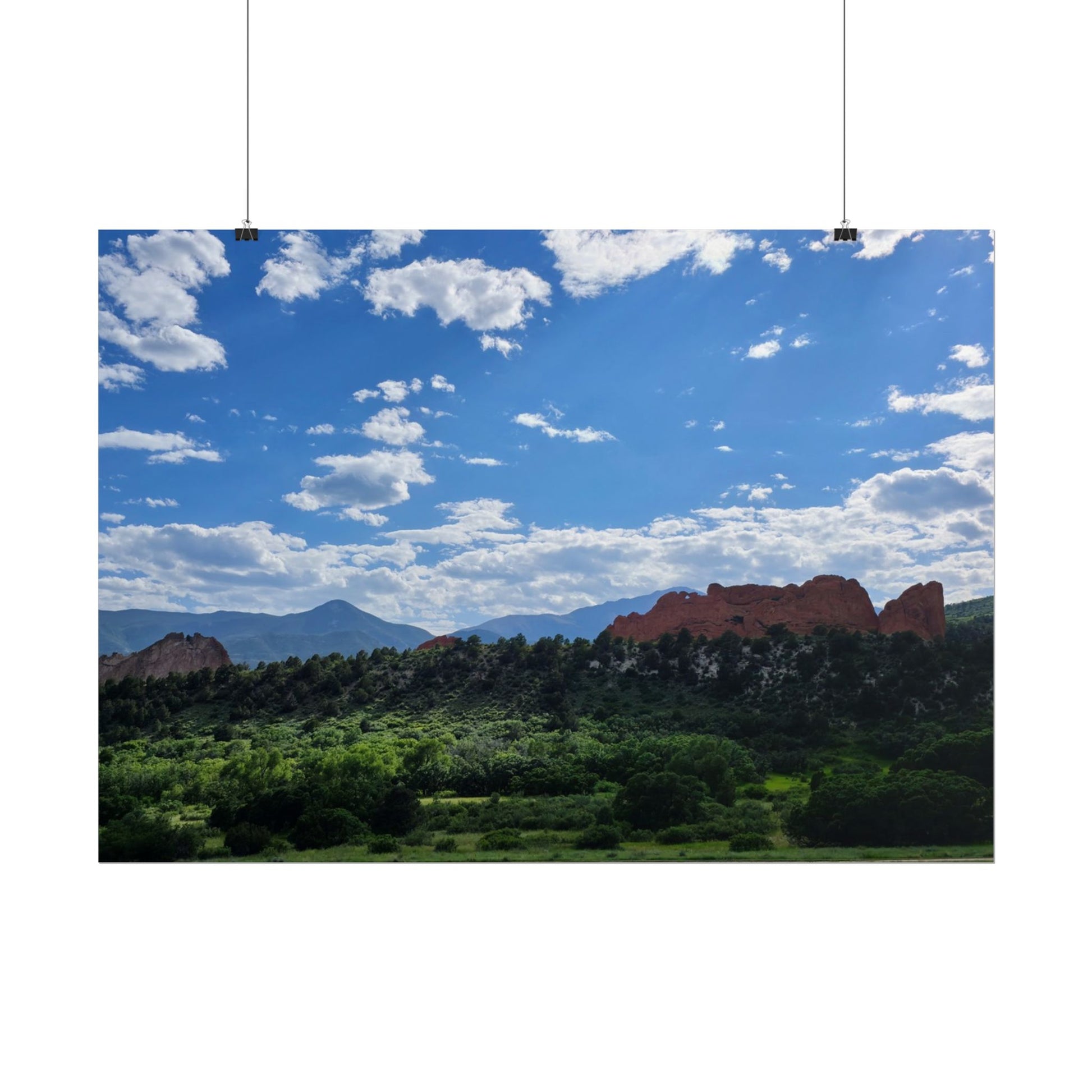 Garden of the God's vibrant Nature Rolled Posters, Vintage Wall Art, Home Decor, Gift for Nature Lovers, Outdoor Wall Art, Boho Decor