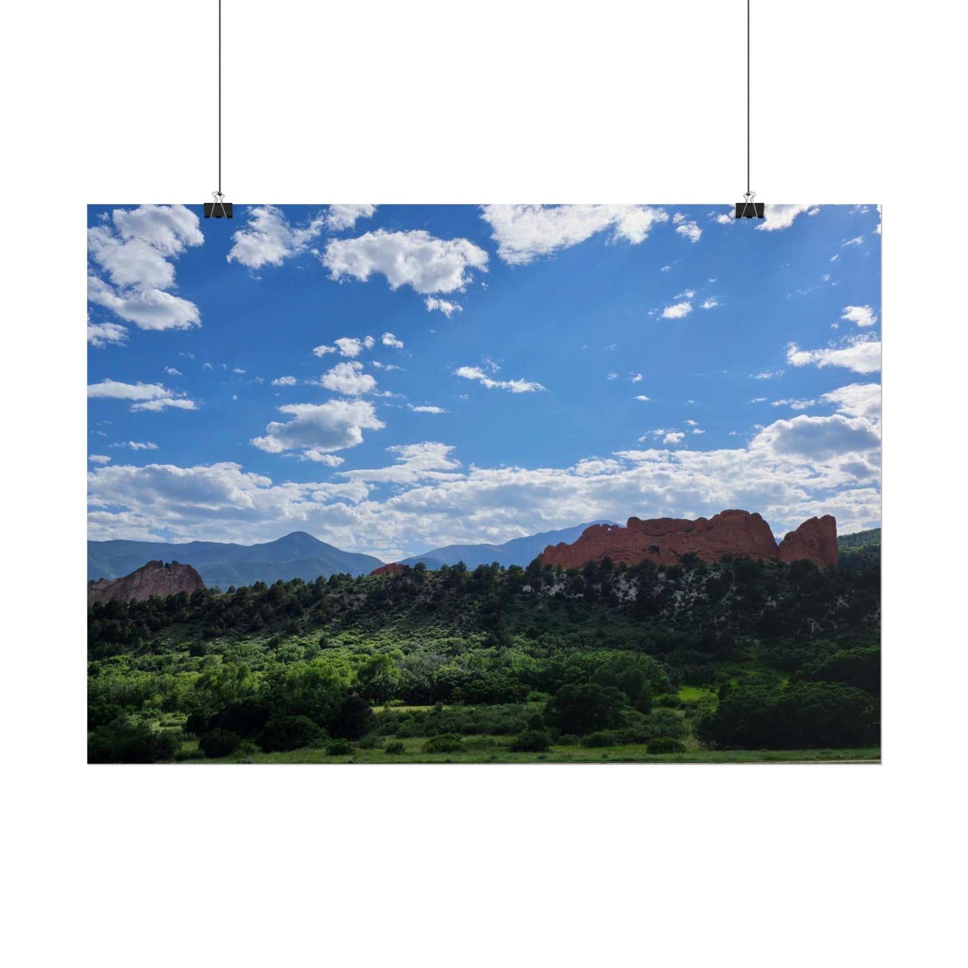 Garden of the God's vibrant Nature Rolled Posters, Vintage Wall Art, Home Decor, Gift for Nature Lovers, Outdoor Wall Art, Boho Decor